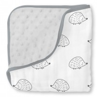 بطانية موسلين للأطفال رمادي Muslin Snuggle Blanket Hedgehog 